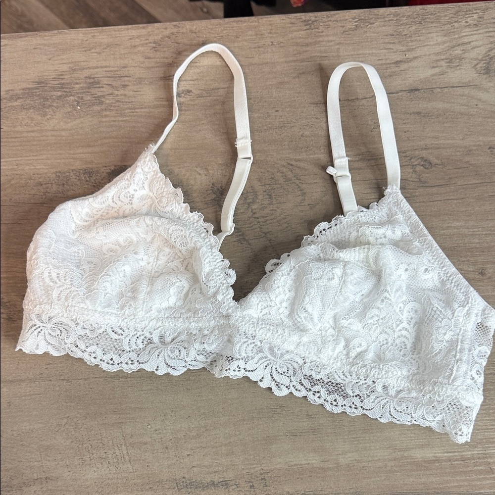 White Lace Bralette - Small
